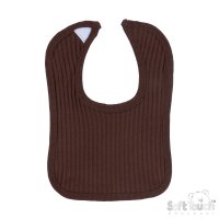 P4600-CH: Chocolate Ribbed Velcro Bib